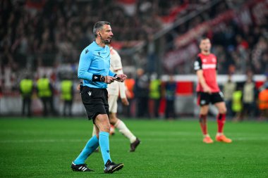 LEVERKUSEN, GERMANY - 11 Mart 2025: Slavko Vinciç - Bayer 04 Leverkusen ile Bayarena 'da FC Bayern Münih arasındaki UEFA Şampiyonlar Ligi maçı.
