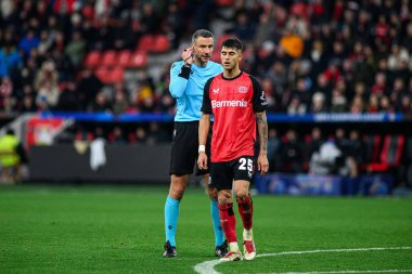 LEVERKUSEN, GERMANY - 11 Mart 2025: Slavko Vinciç - Bayer 04 Leverkusen ile Bayarena 'da FC Bayern Münih arasındaki UEFA Şampiyonlar Ligi maçı.