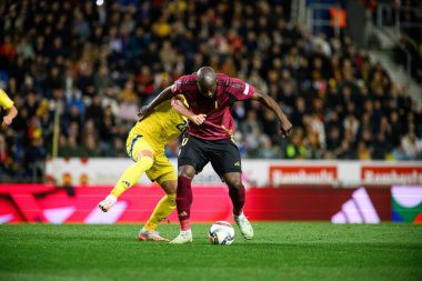 GENK, BELGIUM - 23 Mart 2025: Romelu Lukaku - UEFA Uluslar Ligi Belçika - Cegeka Arena 'da Ukrayna.