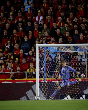 GENK, BELGIUM - 23 Mart 2025 - UEFA Uluslar Ligi Belçika - Cegeka Arena 'da Ukrayna.