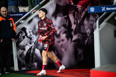 LEVERKUSEN, ALMANY - 28 Mart 2025: Alejo Sarco - Bundesliga, maç 27. Bayer Leverkusen, Bayarena 'da Bochum' a karşı.