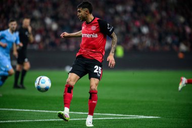 LEVERKUSEN, ALMANY - 28 Mart 2025: Exequiel Palacios - Bundesliga, maç 27. Bayer Leverkusen, Bayarena 'da Bochum' a karşı.