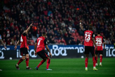LEVERKUSEN, ALMANY - 28 Mart 2025: Bundesliga, maç 27. Bayer Leverkusen, Bayarena 'da Bochum' a karşı.