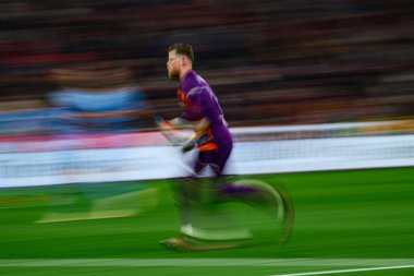 LEVERKUSEN, ALMANY - 28 Mart 2025: Timo Horn - Bundesliga, maç 27. Bayer Leverkusen, Bayarena 'da Bochum' a karşı.