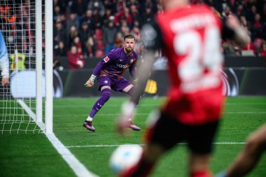 LEVERKUSEN, ALMANY - 28 Mart 2025: Timo Horn - Bundesliga, maç 27. Bayer Leverkusen, Bayarena 'da Bochum' a karşı.