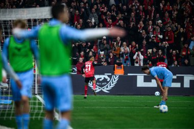 LEVERKUSEN, ALMANY - 28 Mart 2025: Amine Adli - Bundesliga, maç günü 27. Bayer Leverkusen, Bayarena 'da Bochum' a karşı.