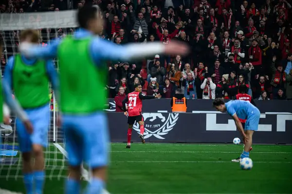 LEVERKUSEN, ALMANY - 28 Mart 2025: Amine Adli - Bundesliga, maç günü 27. Bayer Leverkusen, Bayarena 'da Bochum' a karşı.