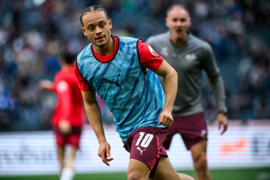 MOENCHENGLADBACH, ALMANY - 29 Mart 2025: Xavi Simons - Bundesliga, maç 27. Borussia Moenchengladbach Borussia Park 'ta RB Leipzig' e karşı.