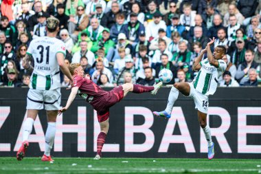 MoENCHENGLADBACH, ALMANY - 29 Mart 2025 - Bundesliga, maç 27. Borussia Moenchengladbach Borussia Park 'ta RB Leipzig' e karşı.