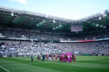 MoENCHENGLADBACH, ALMANY - 29 Mart 2025 - Bundesliga, maç 27. Borussia Moenchengladbach Borussia Park 'ta RB Leipzig' e karşı.