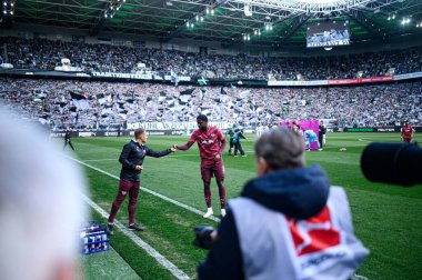 MoENCHENGLADBACH, ALMANY - 29 Mart 2025 - Bundesliga, maç 27. Borussia Moenchengladbach Borussia Park 'ta RB Leipzig' e karşı.