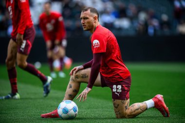 MOENCHENGLADBACH, ALMANY - 29 Mart 2025: David Raum - Bundesliga, maç 27. Borussia Moenchengladbach Borussia Park 'ta RB Leipzig' e karşı.