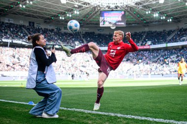 MOENCHENGLADBACH, ALMANY - 29 Mart 2025: Nicolas Seiwald - Bundesliga, maç günü 27. Borussia Moenchengladbach Borussia Park 'ta RB Leipzig' e karşı.