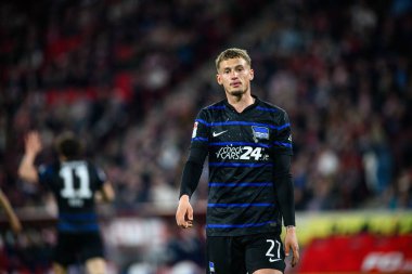 COLOGNE, GERMANY - 5 Nisan 2025: Michael Cuisance - Rhein Energie Stadion 'da 2.Bundesliga 1.FC Koeln' e karşı Hertha BSC maçı