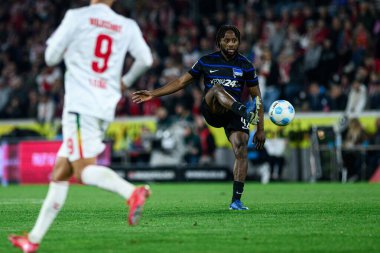 COLOGNE, GERMANY - 5 APRIL, 2025: Deyovaisio Zeefuik - Rhein Energie Stadion 'da 2.Bundesliga 1.FC Koeln' e karşı Hertha BSC maçı