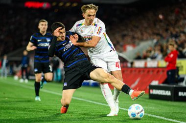 COLOGNE, GERMANY - 5 Nisan 2025: Mathias Olesen - Rhein Energie Stadion 'da 2.Bundesliga 1.FC Koeln' e karşı Hertha BSC maçı