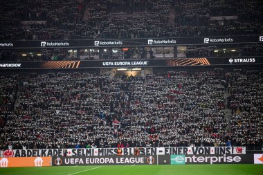 FRANKFURT, GERMANY - 17 APRIL, 2025: Eintracht Frankfurt ile Tottenham Hotspur F.C. arasındaki UEFA Avrupa Ligi maçı Deutsche Bank Park 'ta..