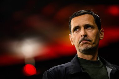 FRANKFURT, GERMANY - 17 APRIL, 2025: Dino Toppmoeller, Alman futbolcu - Eintracht Frankfurt Tottenham Hotspur F.C. Deutsche Bank Park 'ta..