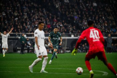 FRANKFURT, GERMANY - 17 Nisan 2025: Dominic Solanke - Eintracht Frankfurt ile Tottenham Hotspur F.C. arasındaki UEFA Avrupa Ligi maçı Deutsche Bank Park 'ta..