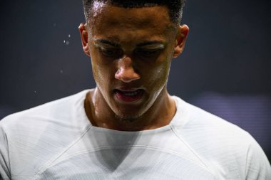 FRANKFURT, GERMANY - 17 APRIL, 2025: Tuta - Eintracht Frankfurt ile Tottenham Hotspur F.C. arasındaki UEFA Avrupa Ligi maçı Deutsche Bank Park 'ta..
