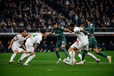 FRANKFURT, GERMANY - 17 Nisan 2025: Dominic Solanke - Eintracht Frankfurt ile Tottenham Hotspur F.C. arasındaki UEFA Avrupa Ligi maçı Deutsche Bank Park 'ta..