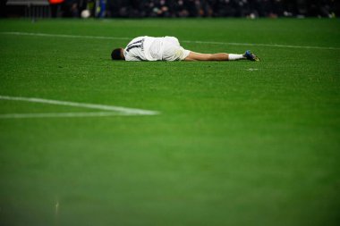 FRANKFURT, GERMANY - 17 Nisan 2025: Hugo Ekitike - Eintracht Frankfurt ile Tottenham Hotspur F.C. arasındaki UEFA Avrupa Ligi maçı Deutsche Bank Park 'ta..