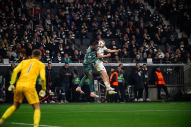 FRANKFURT, GERMANY - 17 APRIL, 2025: Eintracht Frankfurt ile Tottenham Hotspur F.C. arasındaki UEFA Avrupa Ligi maçı Deutsche Bank Park 'ta..