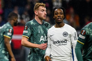 FRANKFURT, GERMANY - 17 APRIL, 2025: Eintracht Frankfurt ile Tottenham Hotspur F.C. arasındaki UEFA Avrupa Ligi maçı Deutsche Bank Park 'ta..