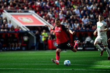 LEVERKUSEN, GERMANY - 26 APRIL, 2025: Patrik Schick, - Bayer 04 Leverkusen FC Augsburg 'a karşı. 