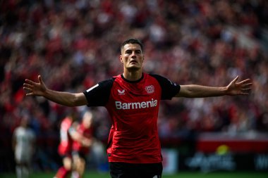 LEVERKUSEN, GERMANY - 26 APRIL, 2025: Patrik Schick, - Bayer 04 Leverkusen FC Augsburg 'a karşı. 