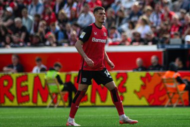LEVERKUSEN, GERMANY - 26 APRIL, 2025: Patrik Schick - Bundesliga maçı Bayer 04 Leverkusen FC Augsburg 'a karşı Bayarena' da. 