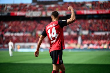 LEVERKUSEN, GERMANY - 26 APRIL, 2025: Patrik Schick - Bundesliga maçı Bayer 04 Leverkusen FC Augsburg 'a karşı Bayarena' da. 