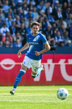 BOCHUM, ALMANY - 27 APRIL, 2025: Moritz Broschinski - Bundesliga maçı VfL Bochum - 1. FC Union Berlin 1: 1 Vonovia Stadyumu 'nda.