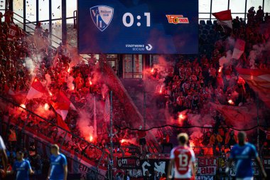 BOCHUM, ALMANY - 27 AY, 2025 Bundesliga maçı VfL Bochum - 1. FC Union Berlin 1: 1 Vonovia Stadyumu 'nda.