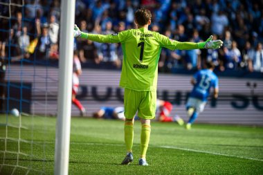 BOCHUM, ALMANY - 27 APRIL, 2025: Frederik Ronnow - Bundesliga maçı VfL Bochum - 1. FC Union Berlin 1: 1 Vonovia Stadyumu 'nda.