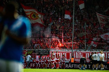 BOCHUM, ALMANY - 27 AY, 2025 Bundesliga maçı VfL Bochum - 1. FC Union Berlin 1: 1 Vonovia Stadyumu 'nda.