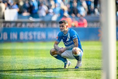 BOCHUM, ALMANY - 27 Nisan 2025: Tom Krauss - Bundesliga maçı VfL Bochum - 1. FC Union Berlin 1: 1 Vonovia Stadyumu 'nda.