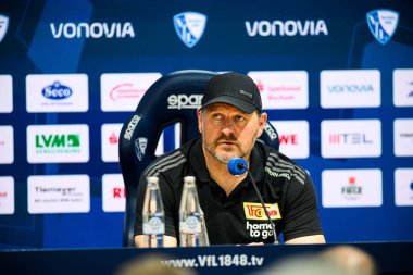 BOCHUM, GERMANY - 27 Nisan 2025: Steffen Baumgart - Bundesliga maçı VfL Bochum - 1. FC Union Berlin 1: 1 Vonovia Stadyumu 'nda.