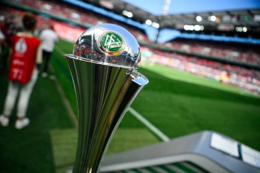 COLOGNE, GERMANY - 1 Mayıs 2025: Kupa - DFB-Pokal Frauen (Almanya Kadınlar Kupası) FC Bayern Münih - SV Werder Bremen maçı.