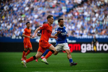 GELSENKIRCHEN, ALMANY - 2 MAYIS 2025 Amin Younes - 2 Mayıs 'lık futbol maçı. Bundesliga FC Schalke 04 - SC Paderborn 07 Veltins Arena.