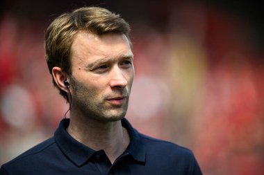 LEVERKUSEN, GERMANY - 11 MAYIS 2025: Simon Rolfes - Bayer 04 Leverkusen, Borussia Dortmund 'a karşı.