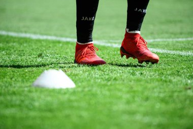 COLOGNE, Almanya - 20 Nisan 2025: adidas Predator 19.1 FG - Rhein Energie Stadion.