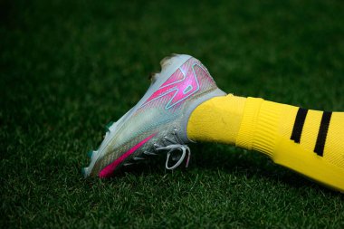 COLOGNE, Almanya - 11 Mayıs 2025: Nike Mercurial Vapor 16 Pro FG Blau F301 - Rhein Energie Stadion.