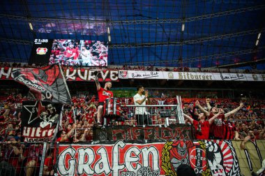 LEVERKUSEN, GERMANY - 21 Mayıs 2023: Karim Bellarabi, Alman eski futbolcu - Bayer 04 Leverkusen, Borussia Moenchengladbach 'a karşı.