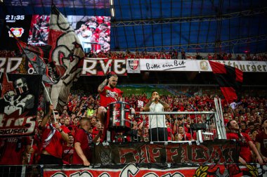 LEVERKUSEN, GERMANY - 21 Mayıs 2023: Karim Bellarabi, Alman eski futbolcu - Bayer 04 Leverkusen, Borussia Moenchengladbach 'a karşı.
