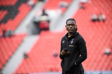 LEVERKUSEN, GERMANY - 21 MAYIS, 2023: Manu Kone - Bayer 04 Leverkusen, Borussia Moenchengladbach 'a karşı.