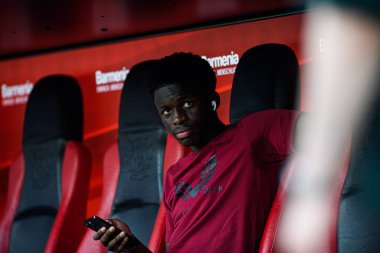 LEVERKUSEN, GERMANY - 21 MAYIS 2023: Noah Mbamba - Bayer 04 Leverkusen, Borussia Moenchengladbach 'a karşı.