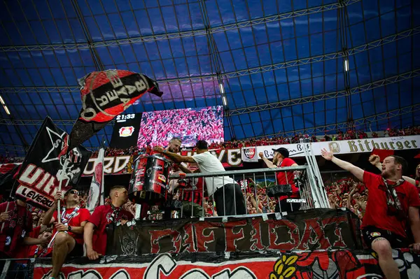 LEVERKUSEN, GERMANY - 21 Mayıs 2023: Karim Bellarabi, Alman eski futbolcu - Bayer 04 Leverkusen, Borussia Moenchengladbach 'a karşı.