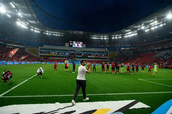 LEVERKUSEN, GERMANY - 21 Mayıs 2023: Karim Bellarabi, Alman eski futbolcu - Bayer 04 Leverkusen, Borussia Moenchengladbach 'a karşı.