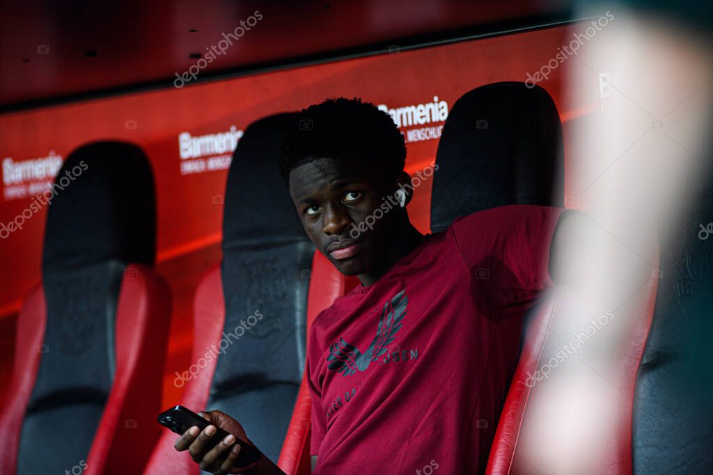 LEVERKUSEN, GERMANY - 21 MAY, 2023: Noah Mbamba - The Bundesliga match Bayer 04 Leverkusen vs Borussia Moenchengladbach at BayArena.